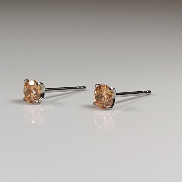 November Birthstone Studs – CZ Citrine