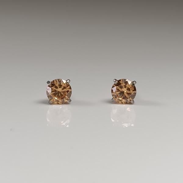 November Birthstone Studs – CZ Citrine