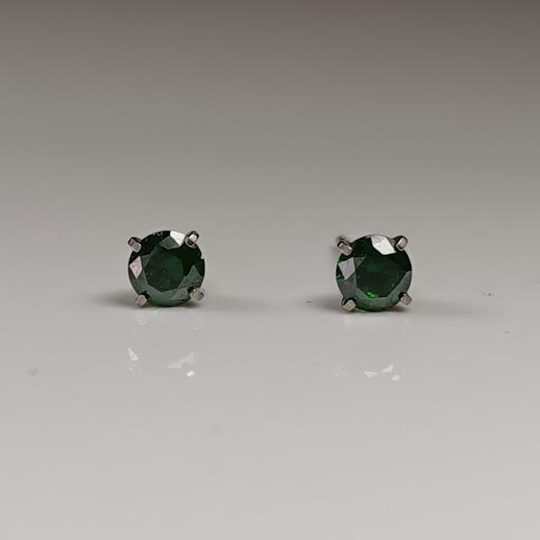 May Birthstone Studs – CZ Emerald