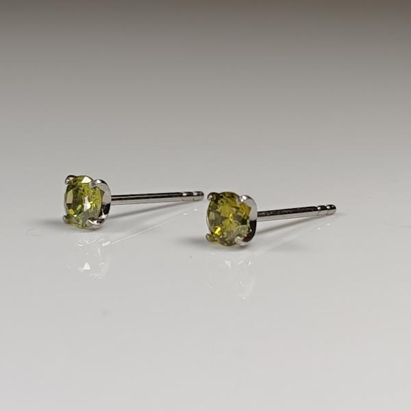 August Birthstone Studs – CZ Peridot