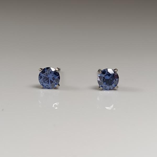September Birthstone Studs – CZ Sapphire